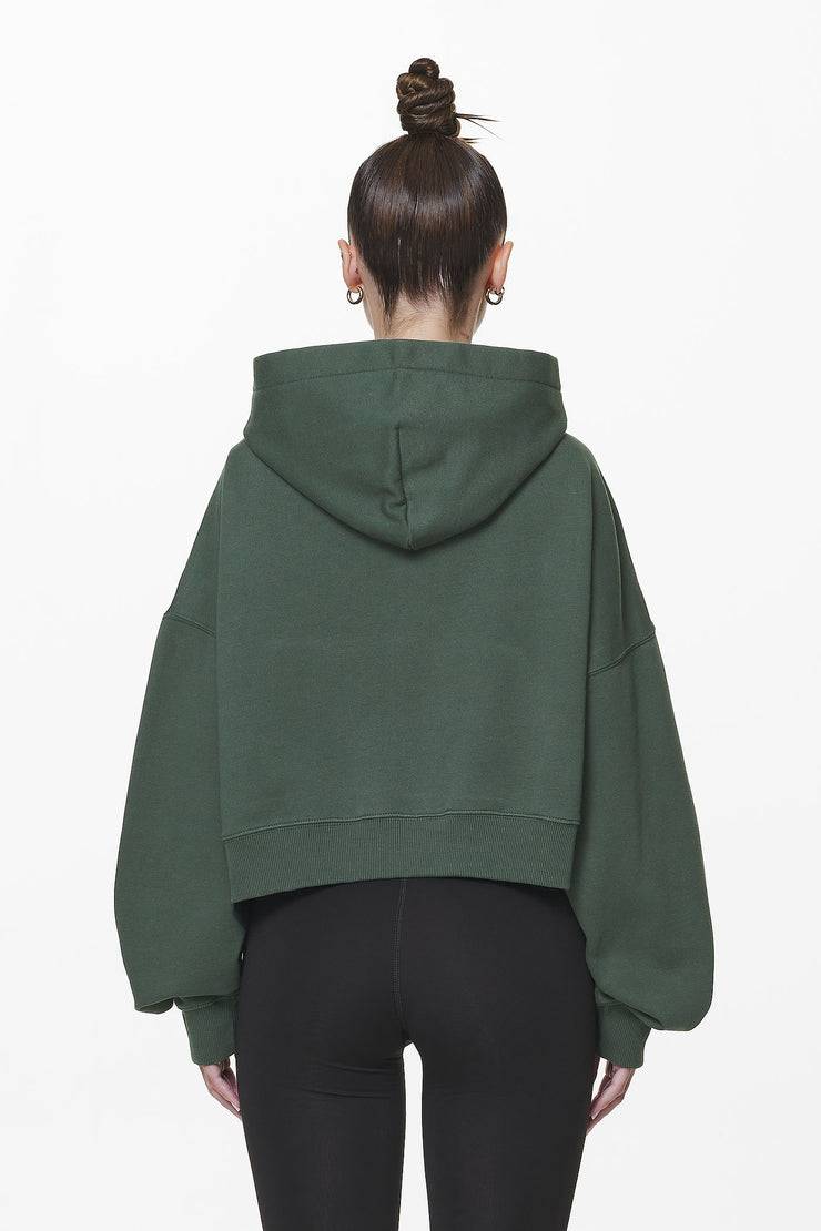 Pegador Salita Oversized Cropped Hoodie Washed Sage Green Gum