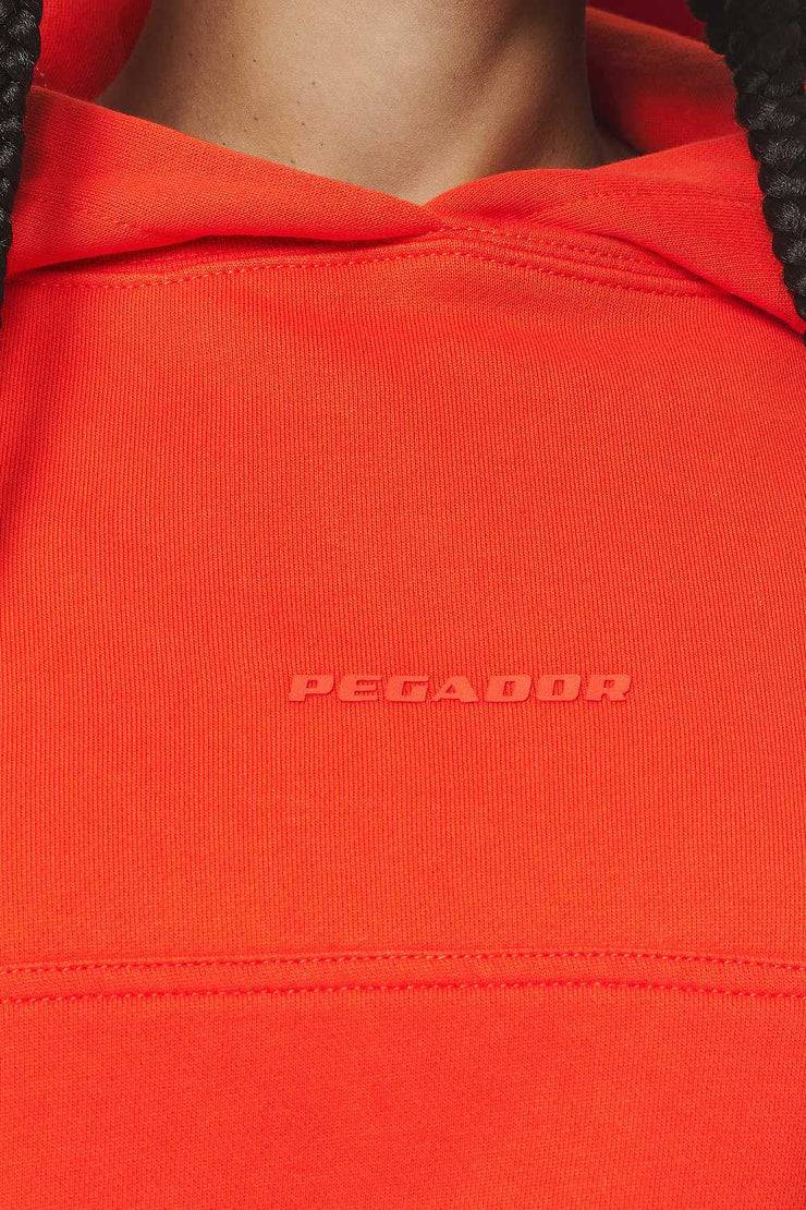 Pegador Salita Oversized Cropped Hoodie Washed Signal Red Gum