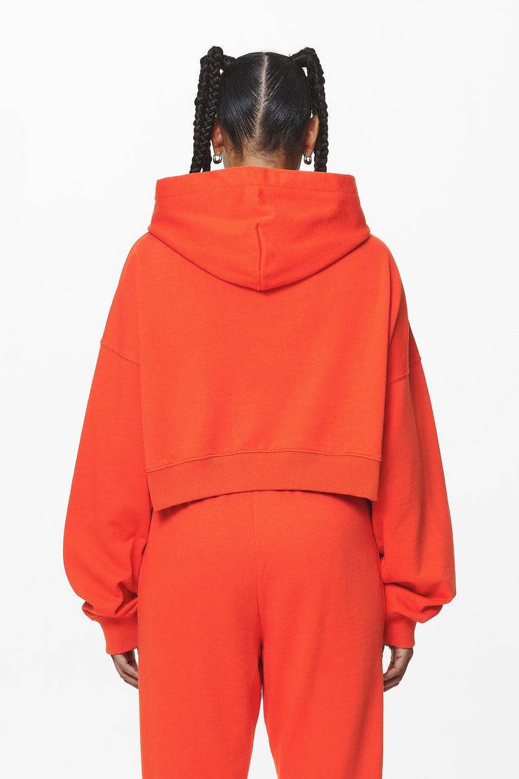Pegador Salita Oversized Cropped Hoodie Washed Signal Red Gum