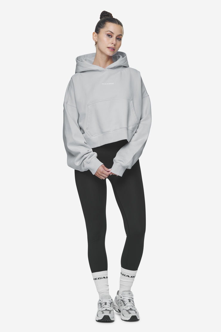 Pegador Salita Oversized Cropped Hoodie Washed Sky Grey White Gum