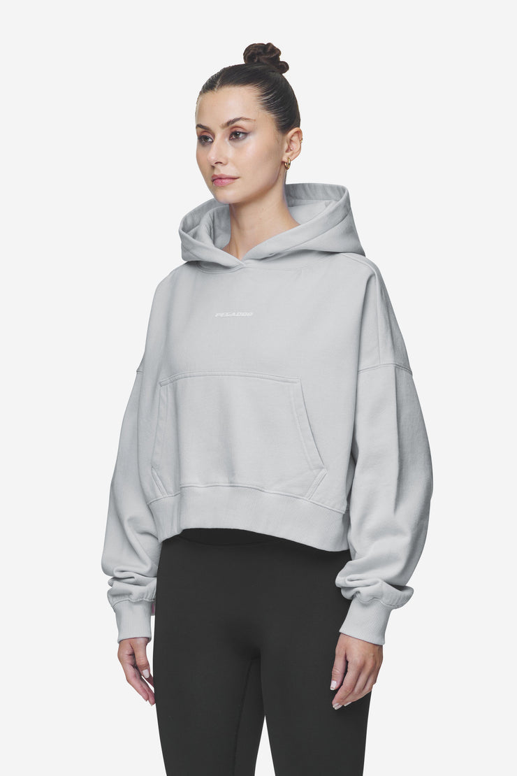 Pegador Salita Oversized Cropped Hoodie Washed Sky Grey White Gum