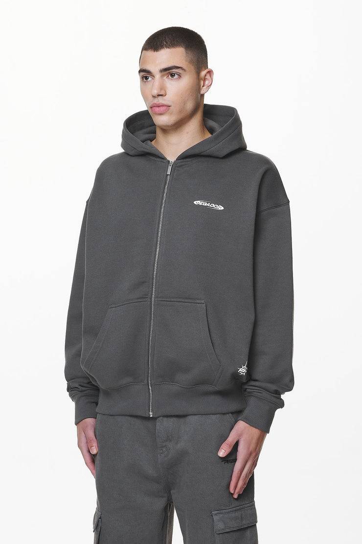 Pegador Sanit Oversized Sweat Jacket Washed Volcano Grey