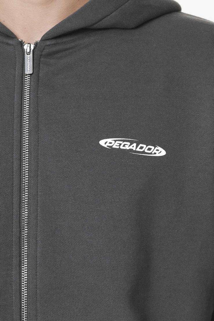 Pegador Sanit Oversized Sweat Jacket Washed Volcano Grey