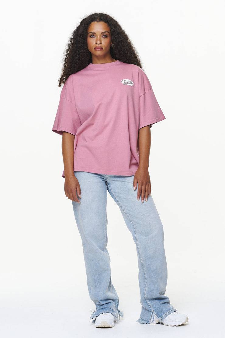 Pegador Savile Heavy Oversized Tee Vintage Washed Rust Pink