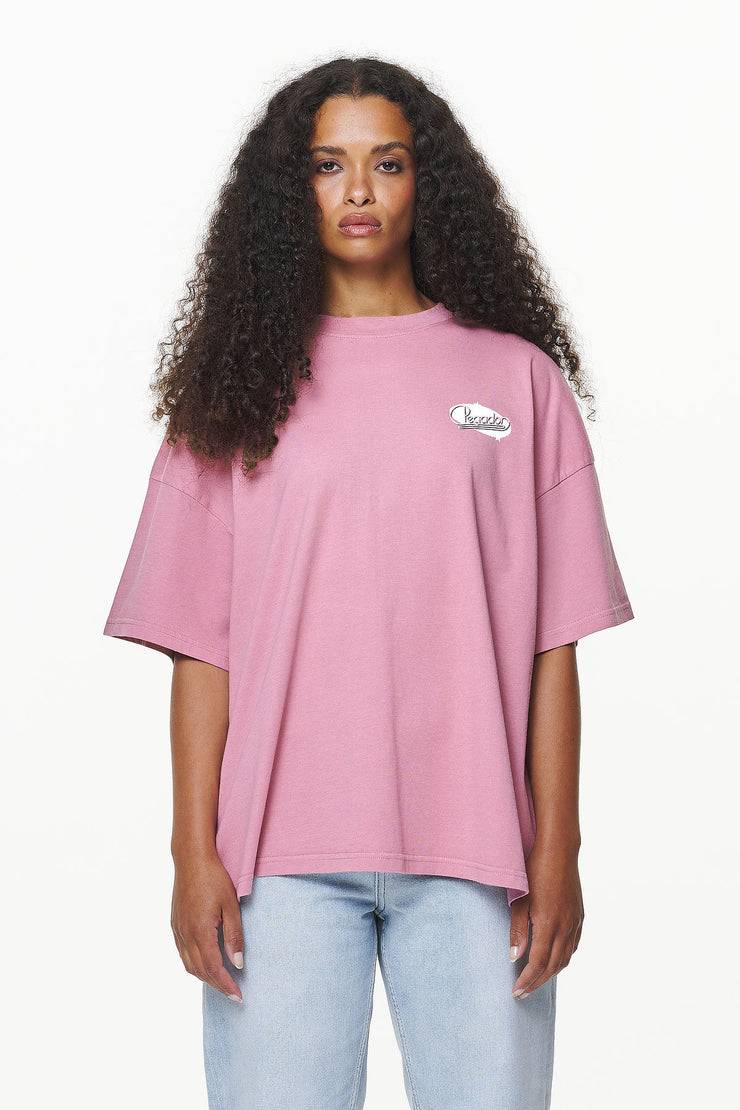 Pegador Savile Heavy Oversized Tee Vintage Washed Rust Pink