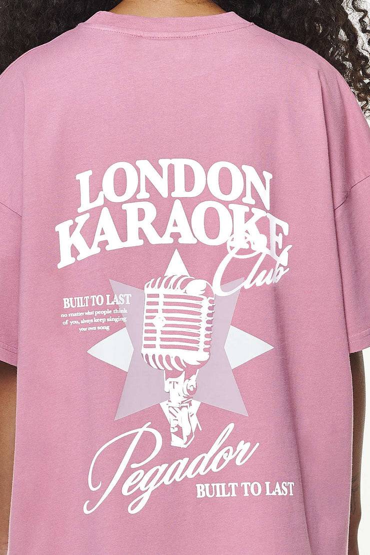 Pegador Savile Heavy Oversized Tee Vintage Washed Rust Pink