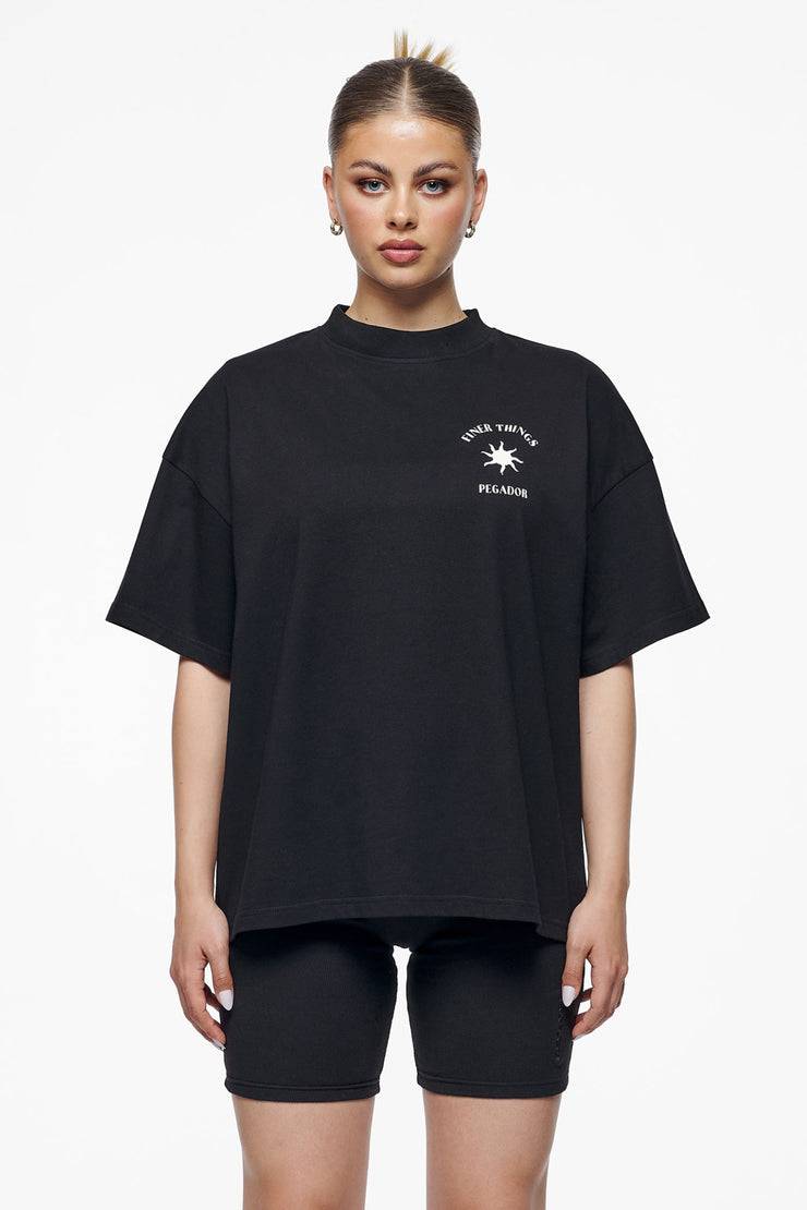 Pegador Siena Heavy Oversized Tee Washed Vintage Black