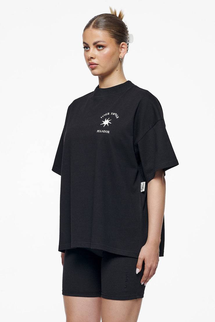 Pegador Siena Heavy Oversized Tee Washed Vintage Black