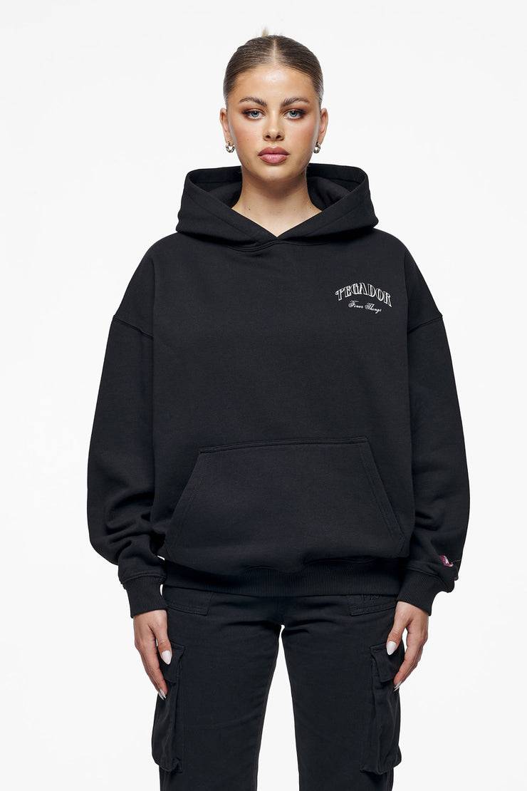 Pegador Siesta Oversized Hoodie Washed Vintage Black