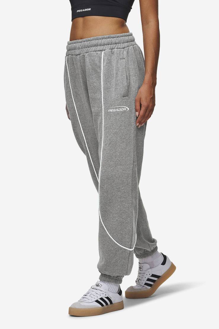 Pegador Silvi High Waisted Sweat Pants Deep Grey Melange