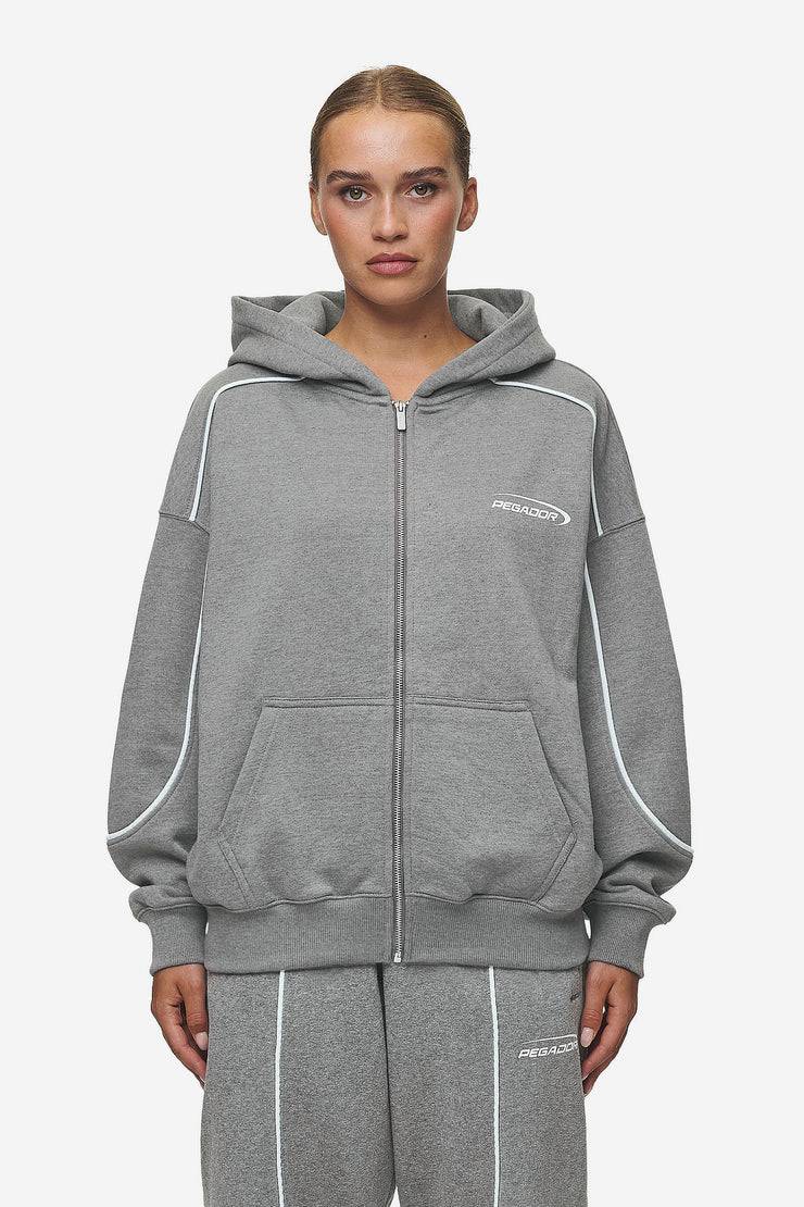 Pegador Silvi Oversized Sweat Jacket Deep Grey Melange