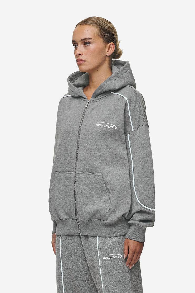 Pegador Silvi Oversized Sweat Jacket Deep Grey Melange