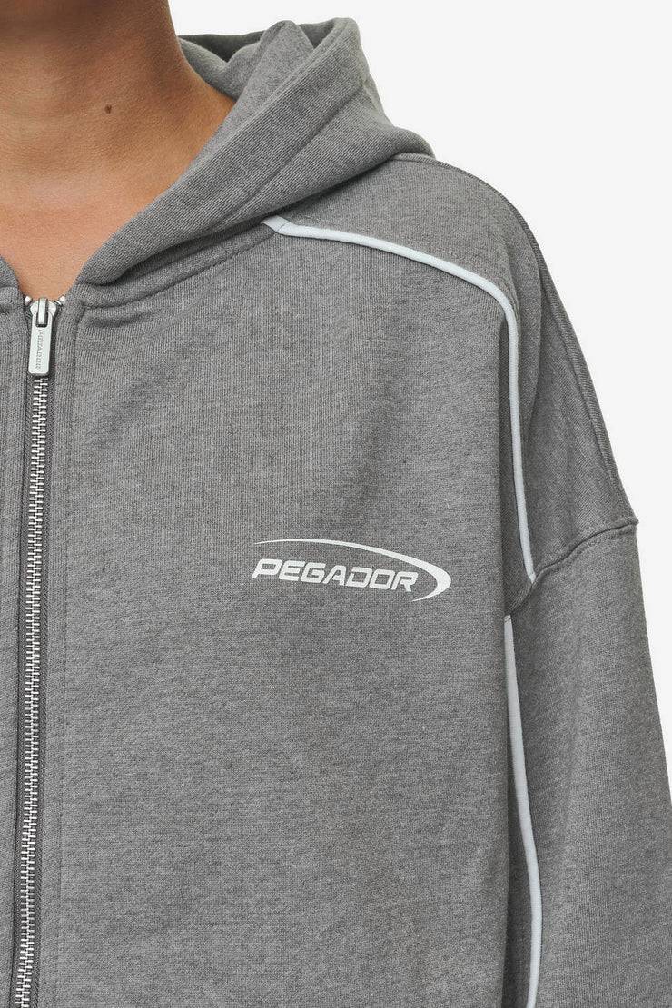 Pegador Silvi Oversized Sweat Jacket Deep Grey Melange