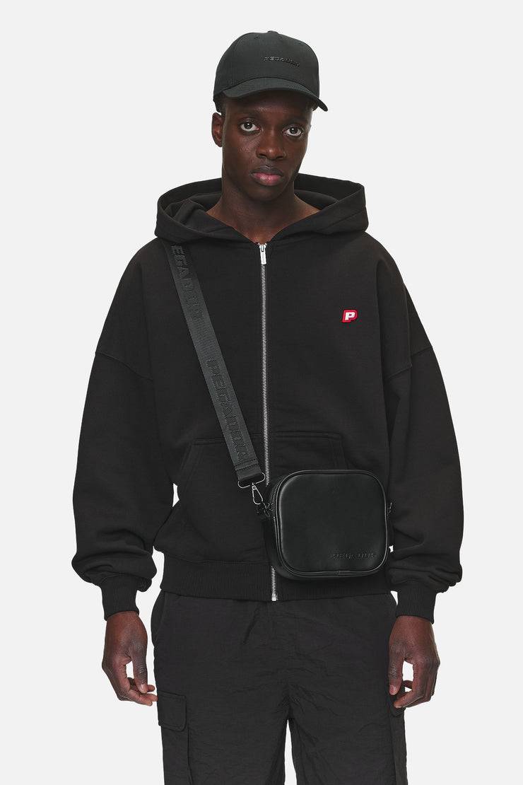 Pegador Skibo Logo Faux Leather Shoulder Strap Bag Black