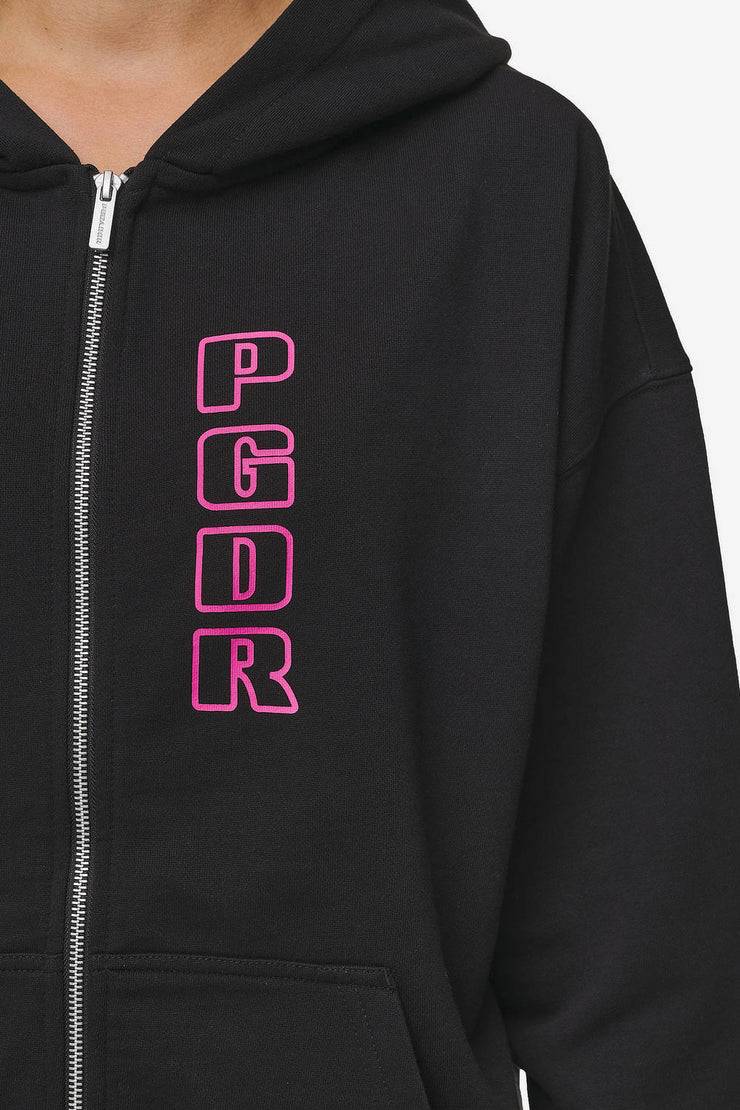 Pegador Skyla Oversized Sweat Jacket Heavy Washed Black