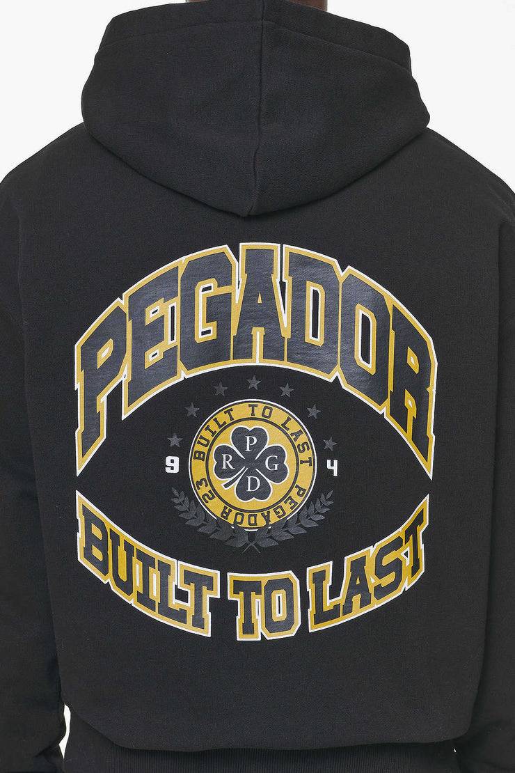 Pegador Smith Oversized Hoodie Vintage Washed Onyx Black