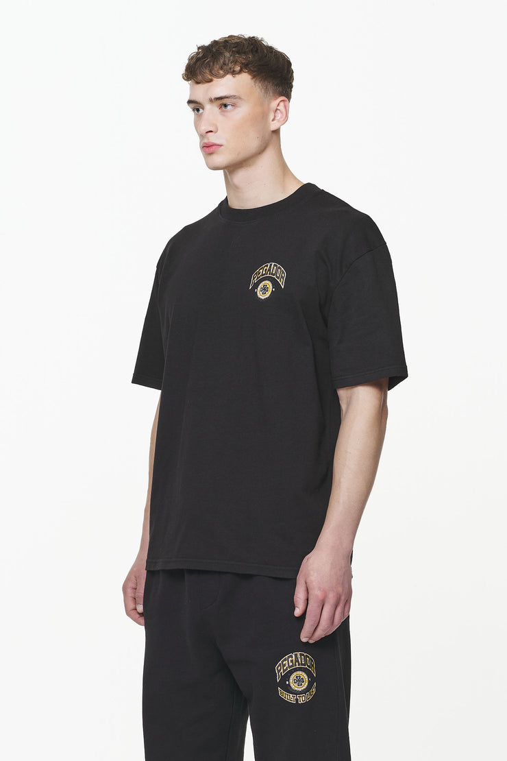 Pegador Smith Oversized Tee Vintage Washed Onyx Black