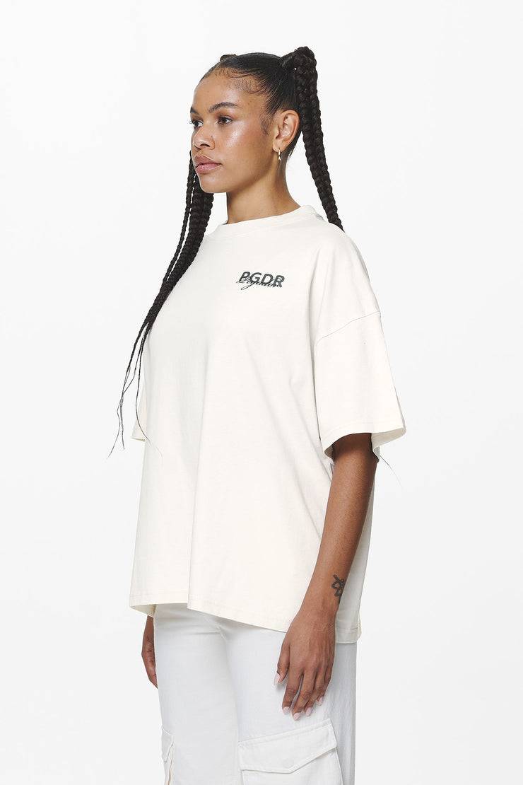 Pegador Sona Heavy Oversized Tee Washed Salty Cream