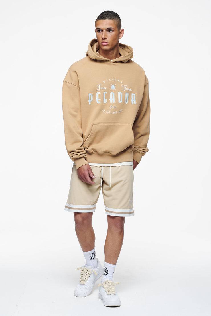 Pegador Stokes Oversized Hoodie Vintage Washed Espresso