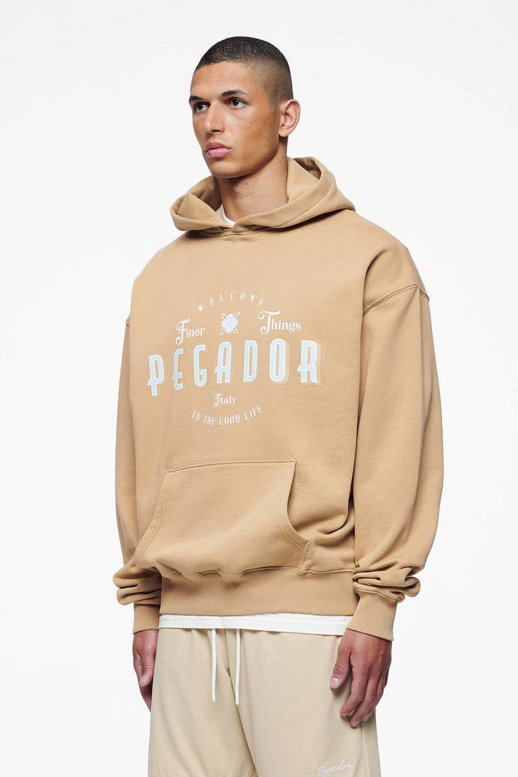 Pegador Stokes Oversized Hoodie Vintage Washed Espresso