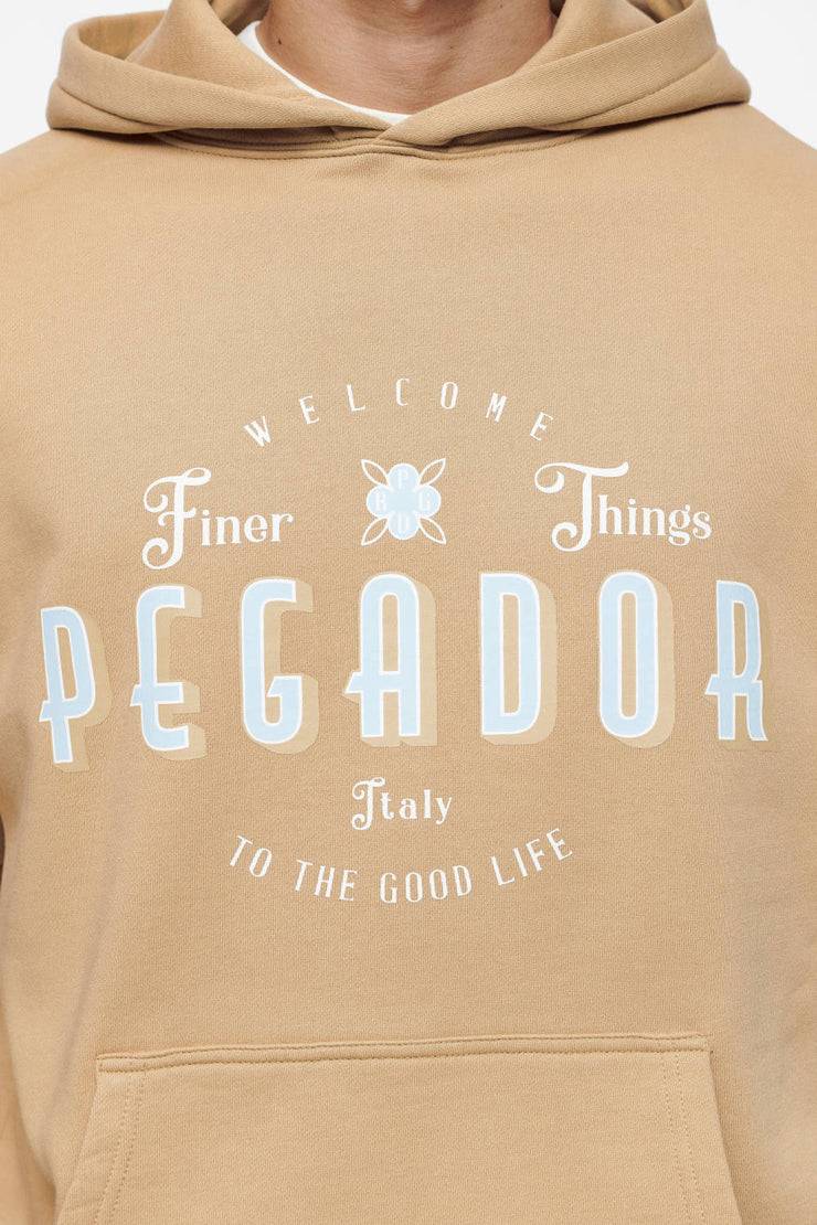 Pegador Stokes Oversized Hoodie Vintage Washed Espresso