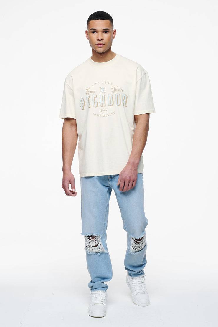 Pegador Stokes Oversized Tee Vintage Washed Unbleached
