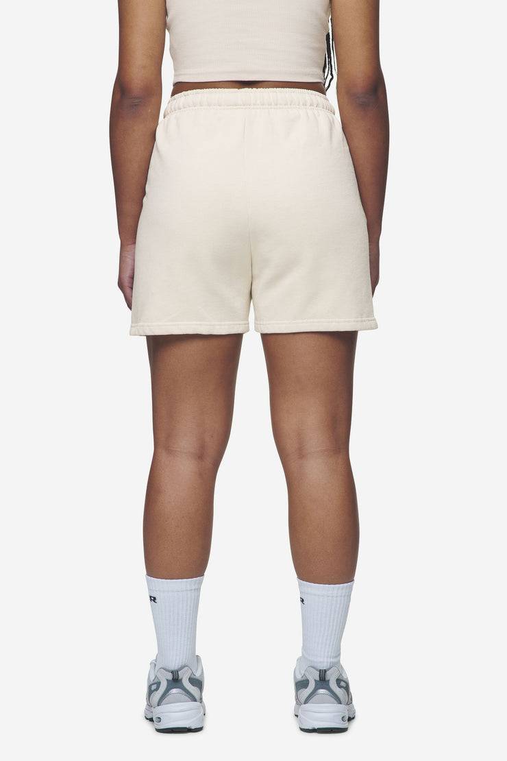 Pegador Sully High Waisted Shorts Washed Coast Sand White Gum