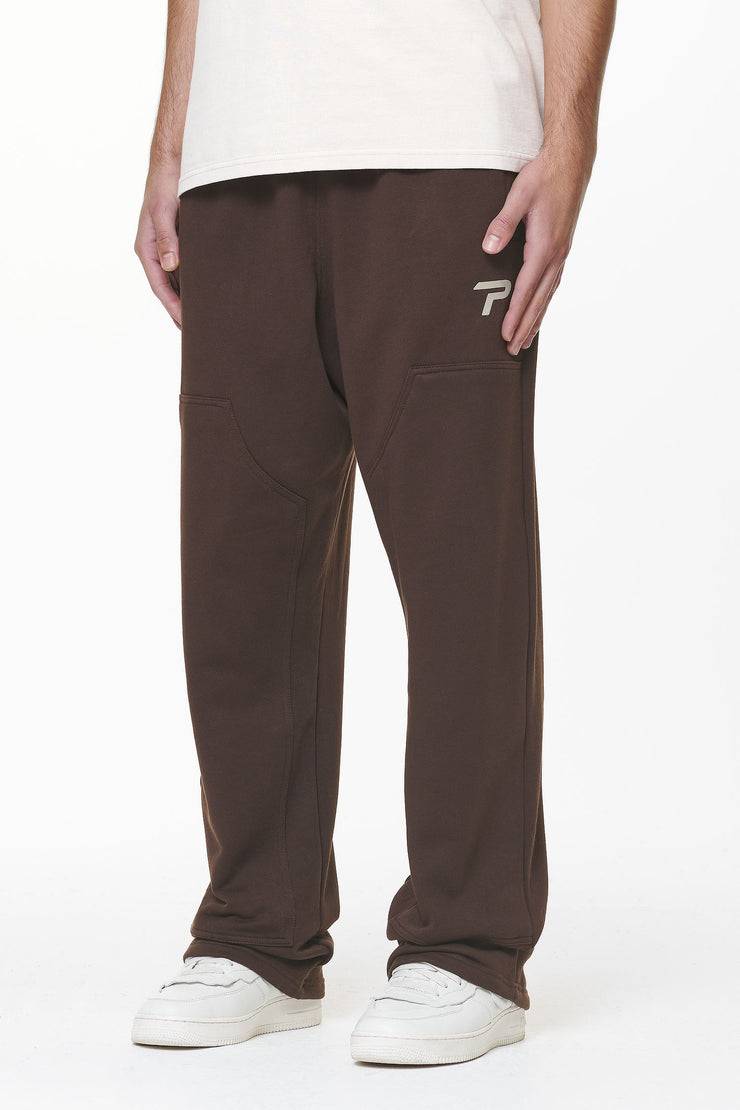 Pegador Tacona Carpenter Sweat Pants Washed Oak Brown