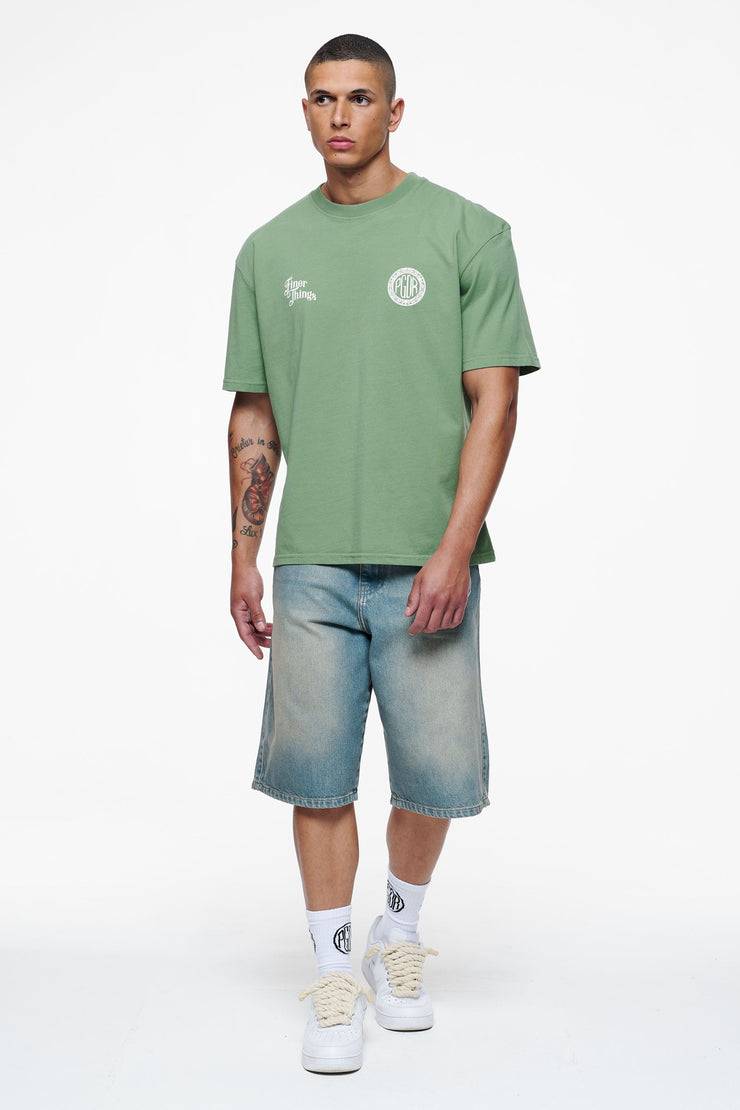 Pegador Talbot Oversized Tee Vintage Washed Cypress Green