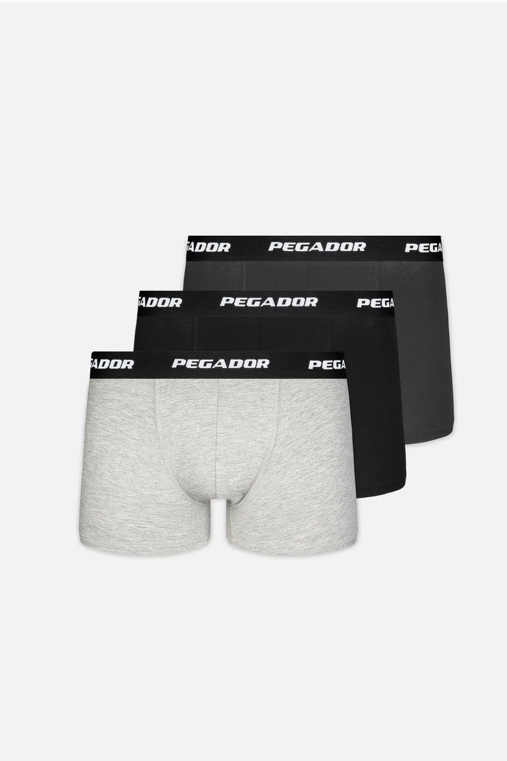 Pegador Tantun Boxershorts 3 Pack Grey Melange Black Anthracite