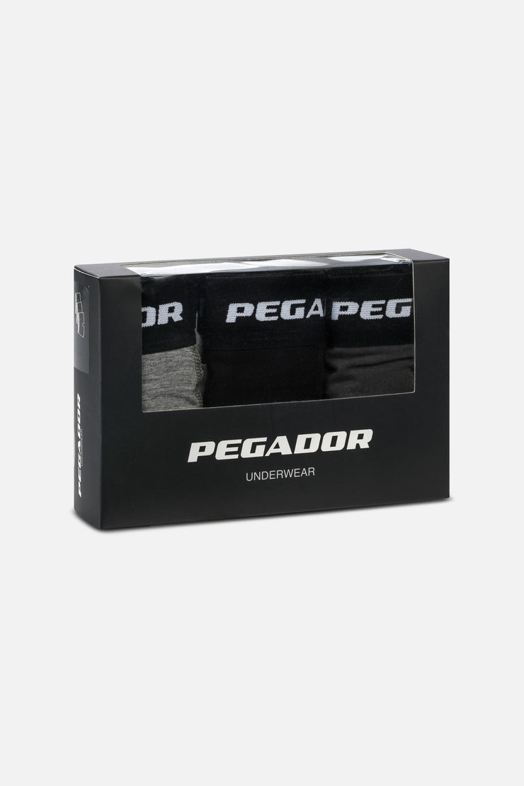 Pegador Tantun Boxershorts 3 Pack Grey Melange Black Anthracite