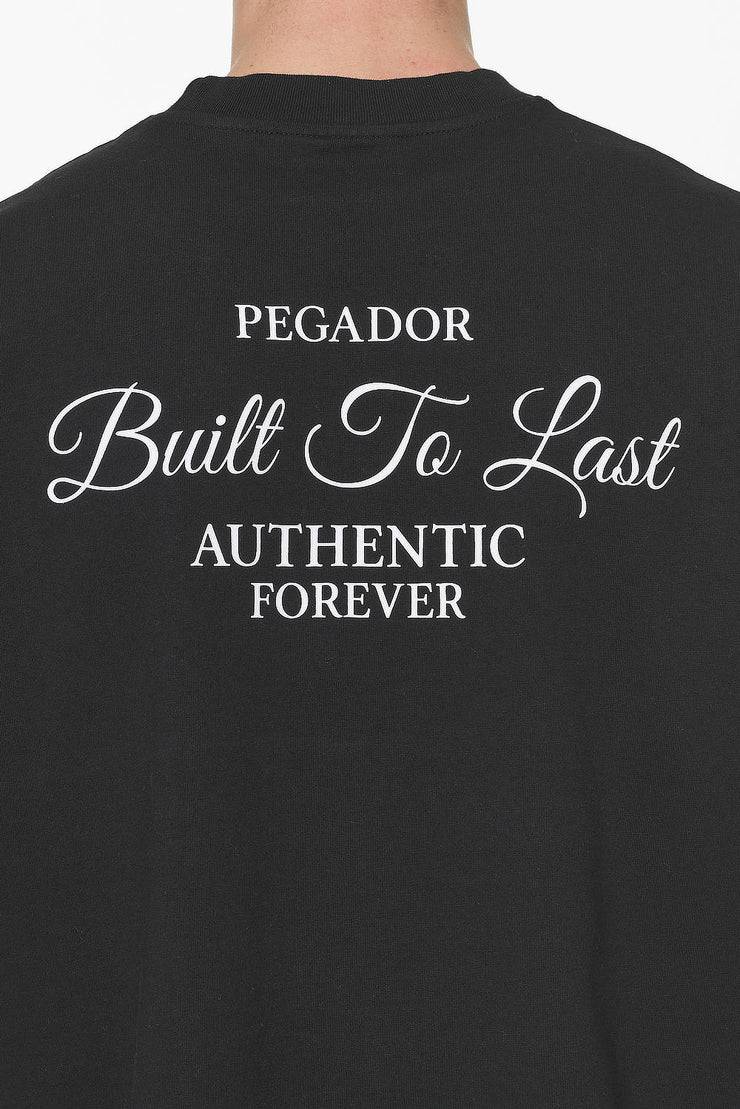 Pegador Tavery Oversized Tee Vintage Washed Onyx Black