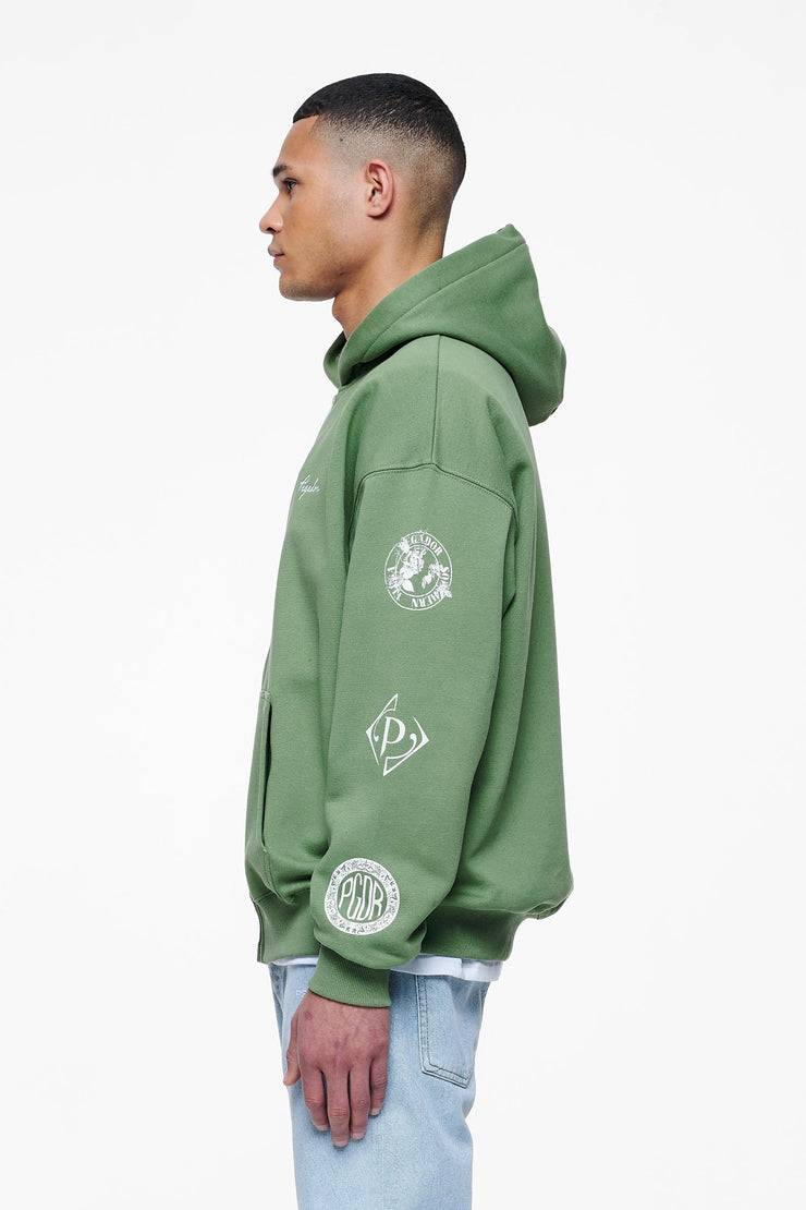 Pegador Teston Sweat Jacket Vintage Washed Cypress Green