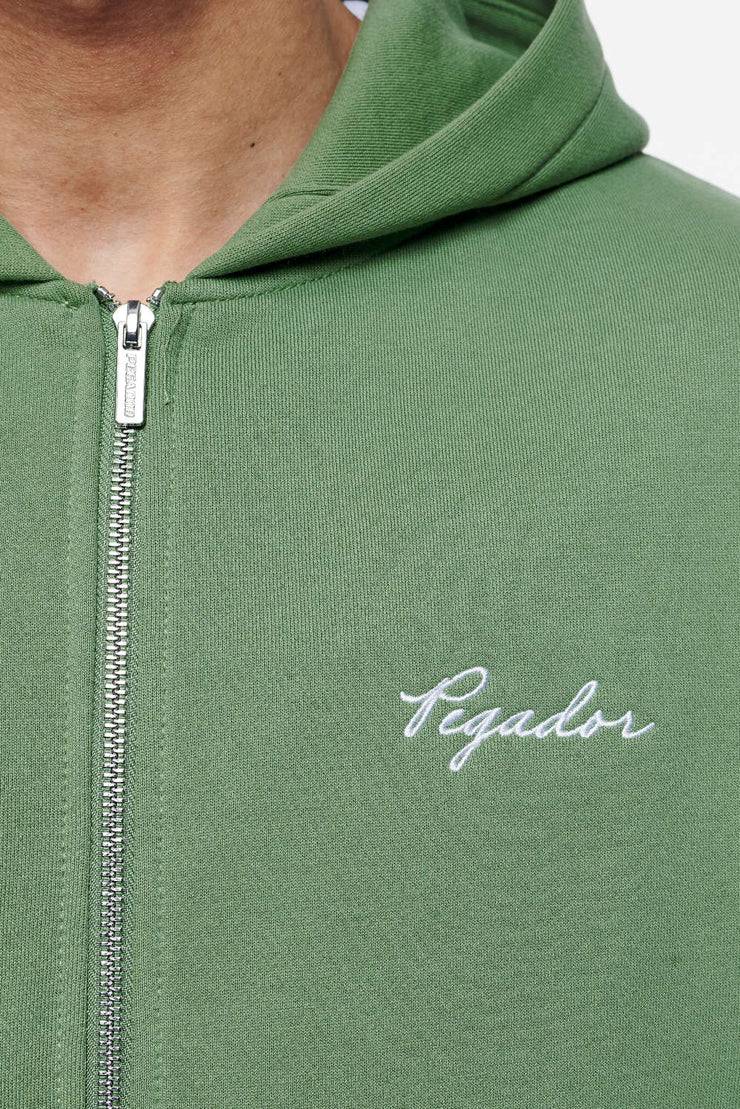 Pegador Teston Sweat Jacket Vintage Washed Cypress Green