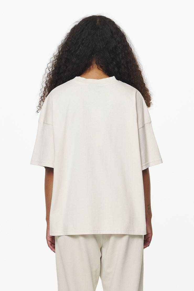 Pegador Thames Heavy Oversized Tee Vintage Washed Bone White
