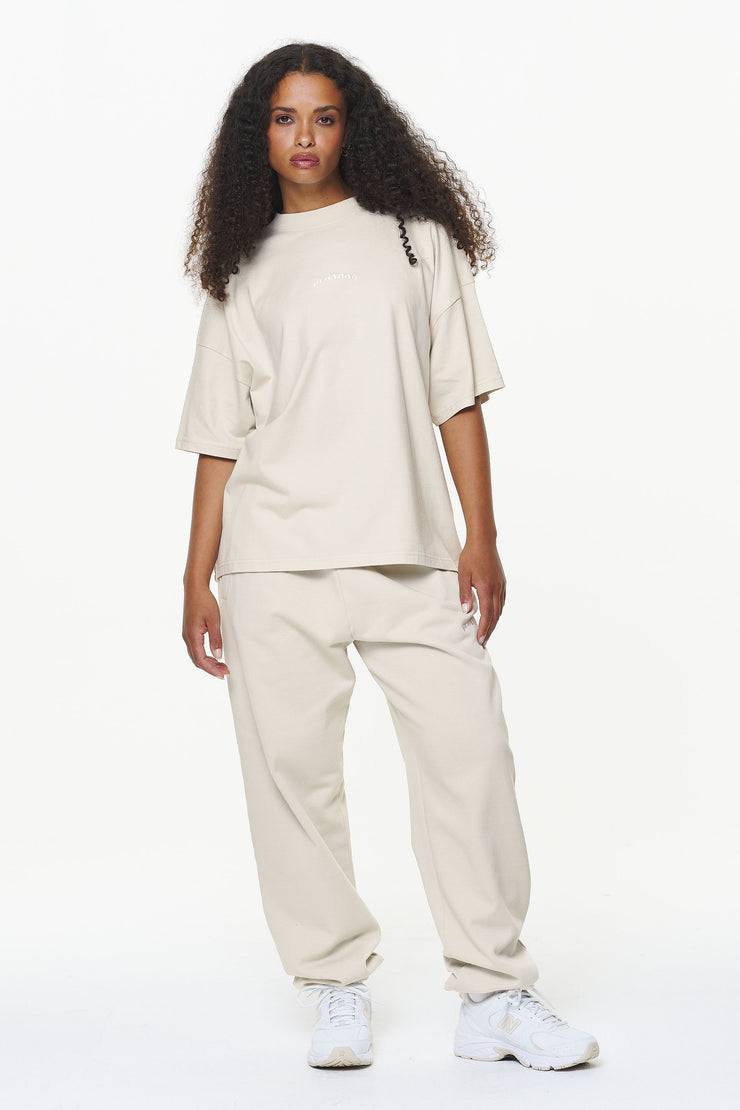 Pegador Thames Heavy Oversized Tee Vintage Washed Bone White