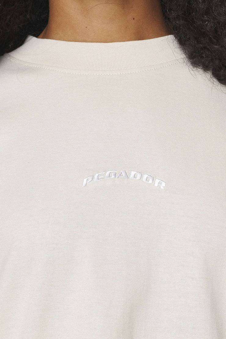 Pegador Thames Heavy Oversized Tee Vintage Washed Bone White