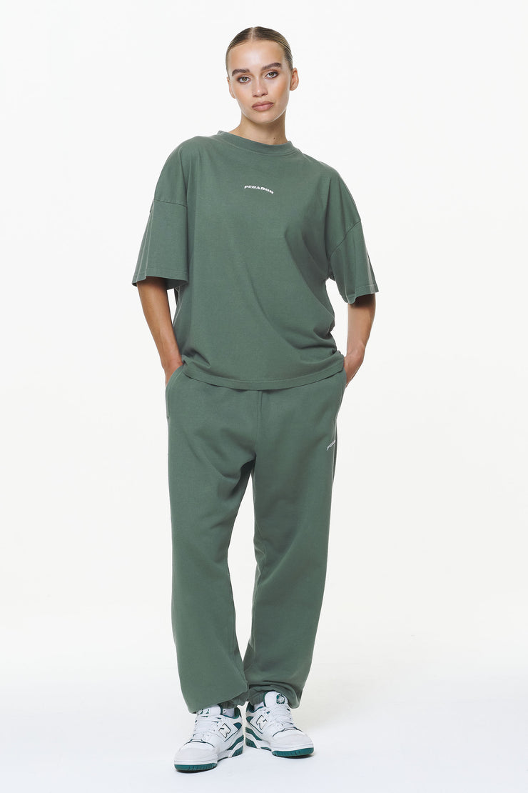 Pegador Thames Heavy Oversized Tee Vintage Washed Garden Green