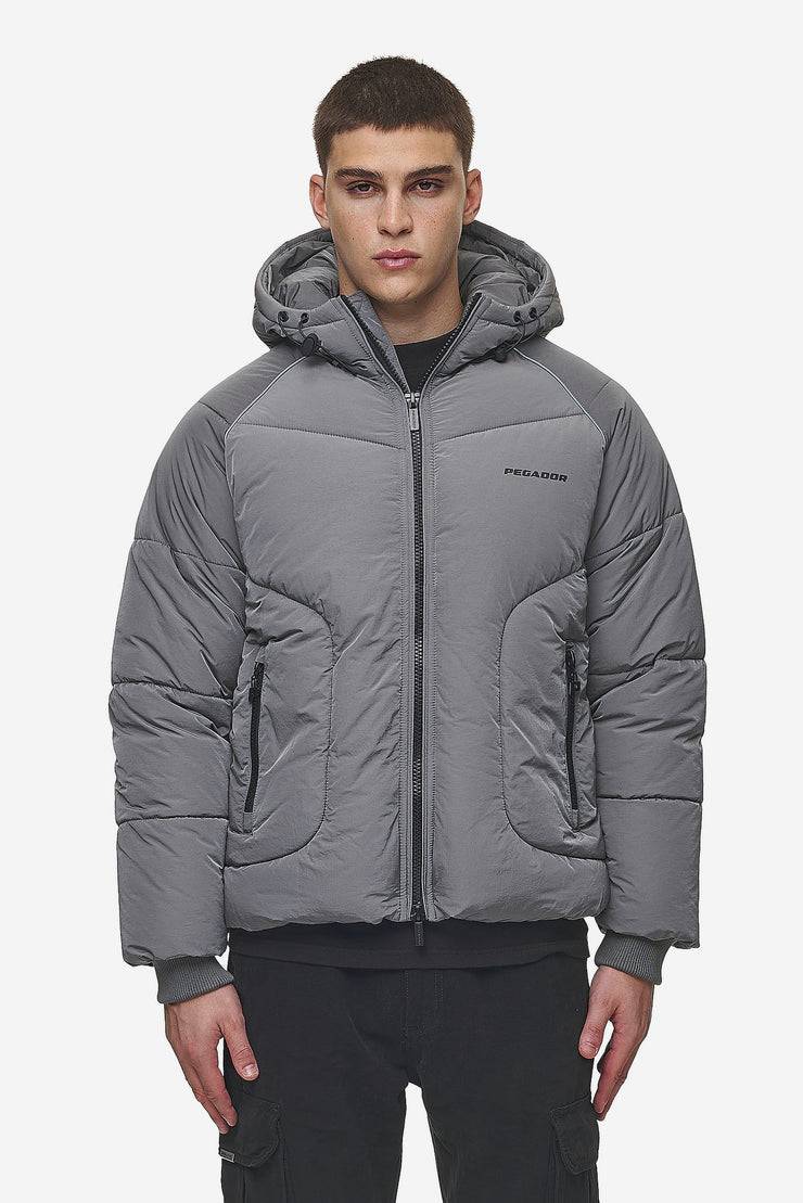 Pegador Toby Crushed Raglan Puffer Jacket Anthracite
