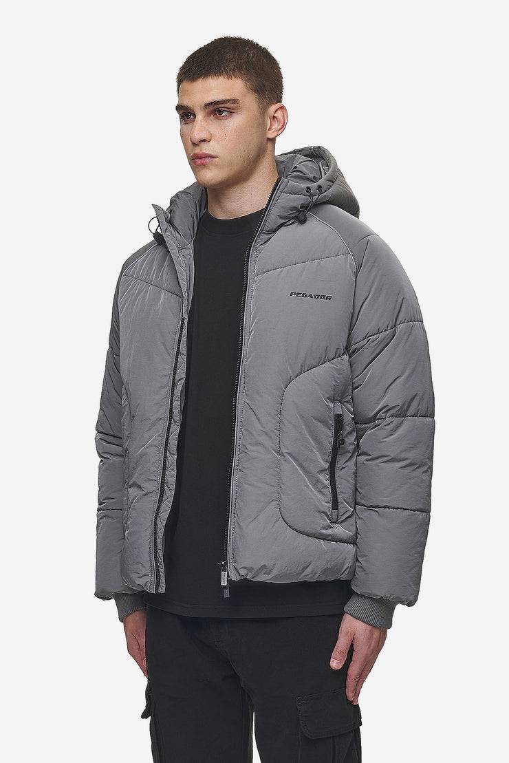 Pegador Toby Crushed Raglan Puffer Jacket Anthracite