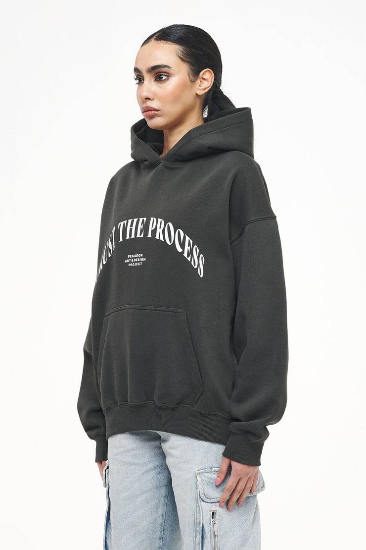 Pegador Topa Oversized Hoodie Vintage Washed Iron Grey