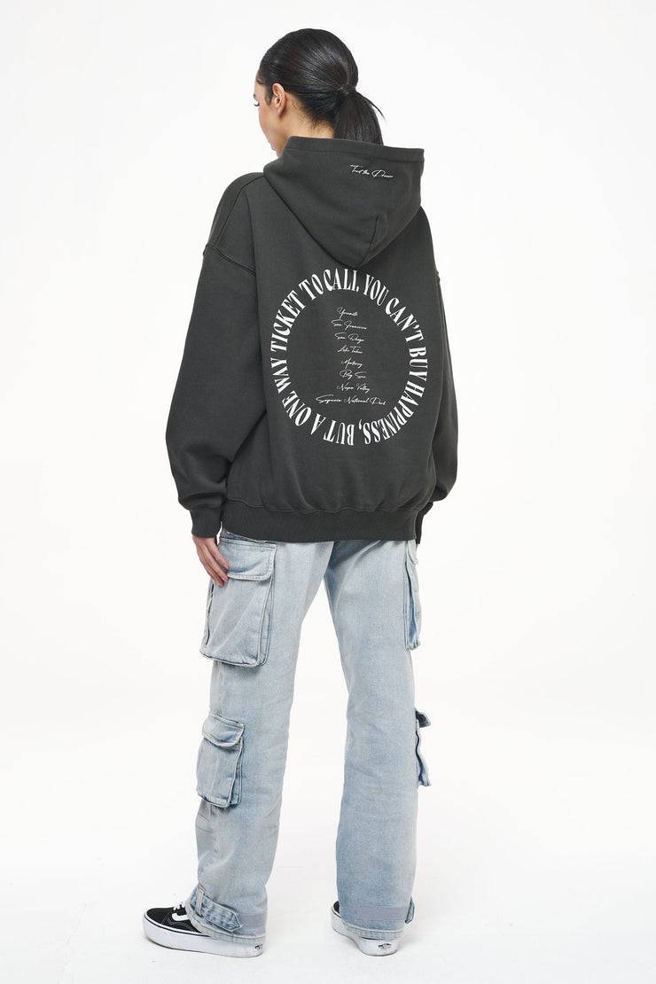 Pegador Topa Oversized Hoodie Vintage Washed Iron Grey