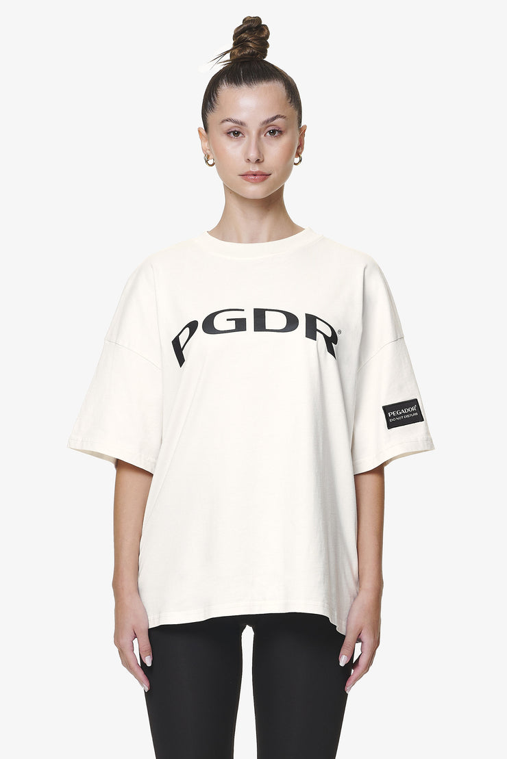 Pegador Troms Heavy Oversized Tee Washed Salty Cream