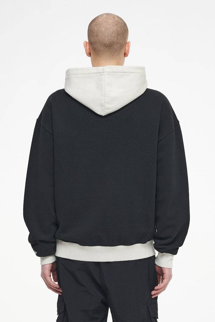Pegador Trounce Oversized Hoodie Vintage Washed Black Ink Angels Cream