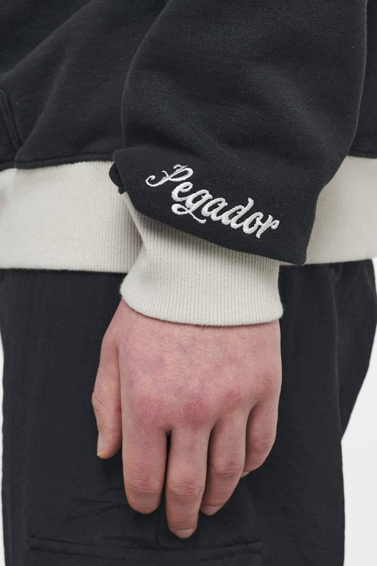 Pegador Trounce Oversized Hoodie Vintage Washed Black Ink Angels Cream
