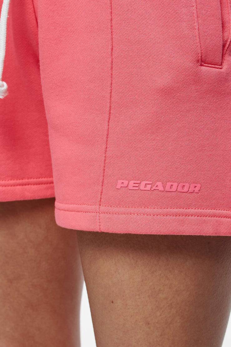Pegador Umbria High Waisted Shorts Vintage Washed Strawberry Gum