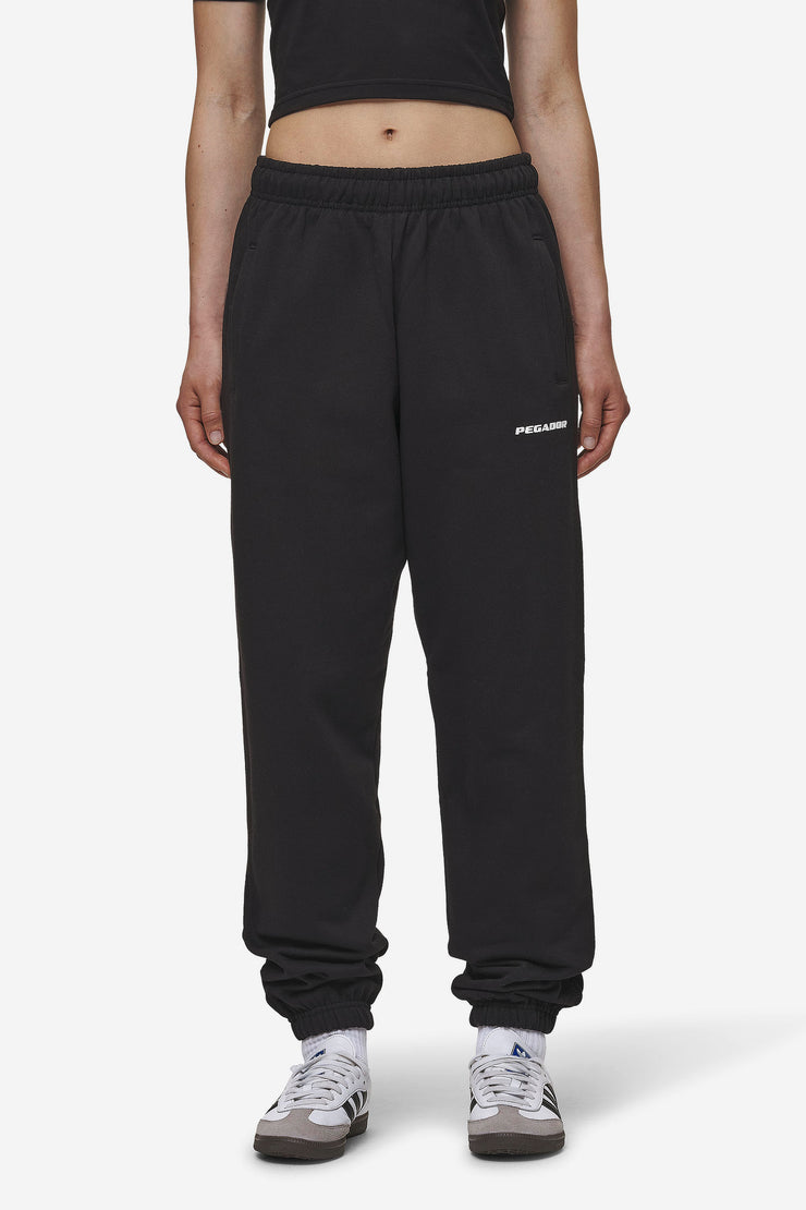 Pegador Villa High Waisted Sweat Pants Black White Gum