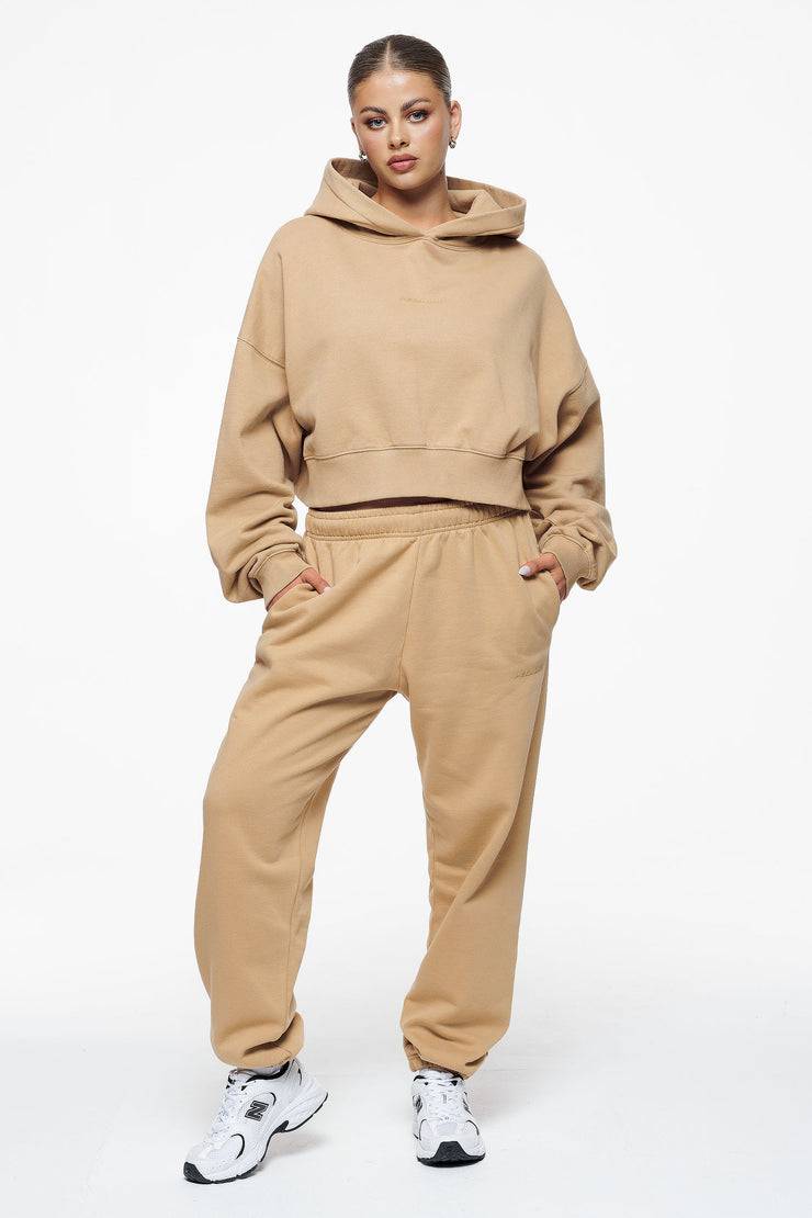 Pegador Villa High Waisted Sweat Pants Vintage Washed Espresso Gum