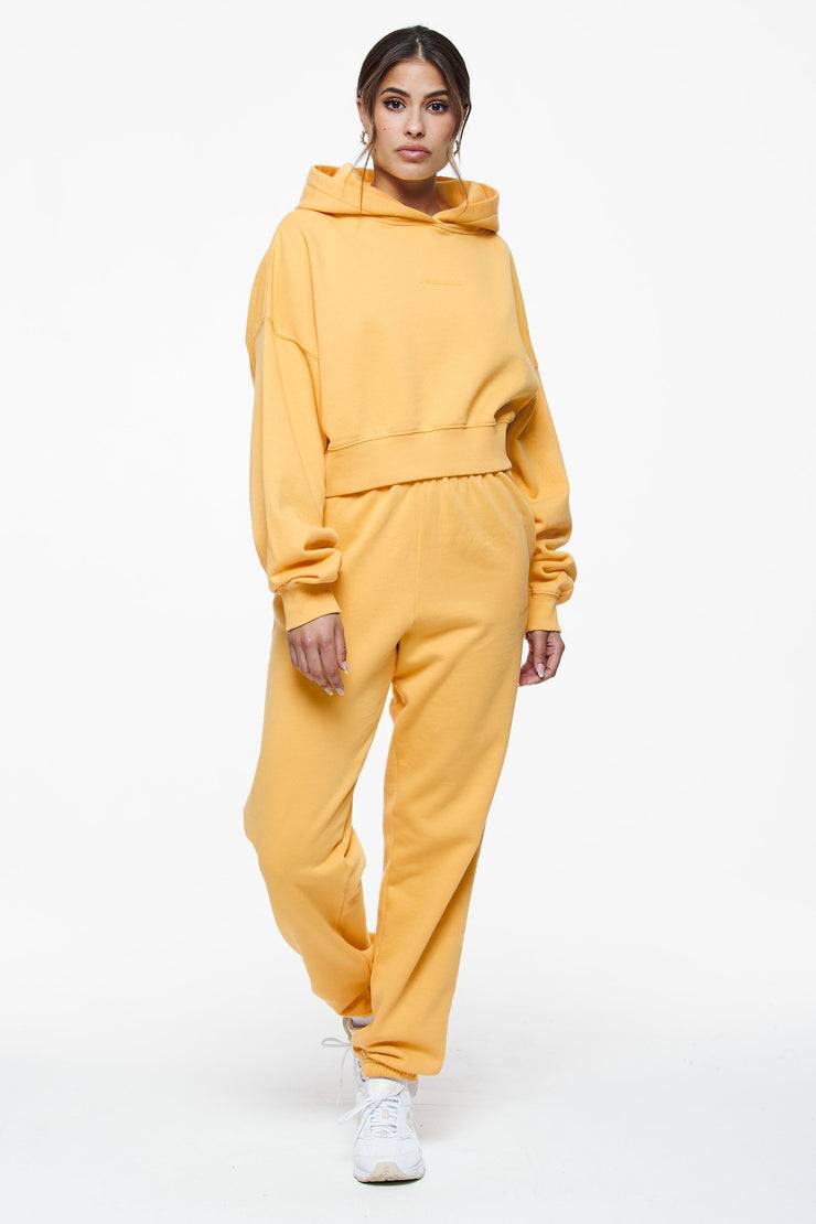 Pegador Villa High Waisted Sweat Pants Vintage Washed Golden Sun Gum