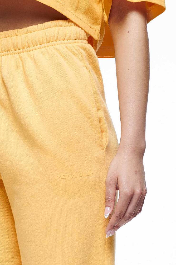 Pegador Villa High Waisted Sweat Pants Vintage Washed Golden Sun Gum